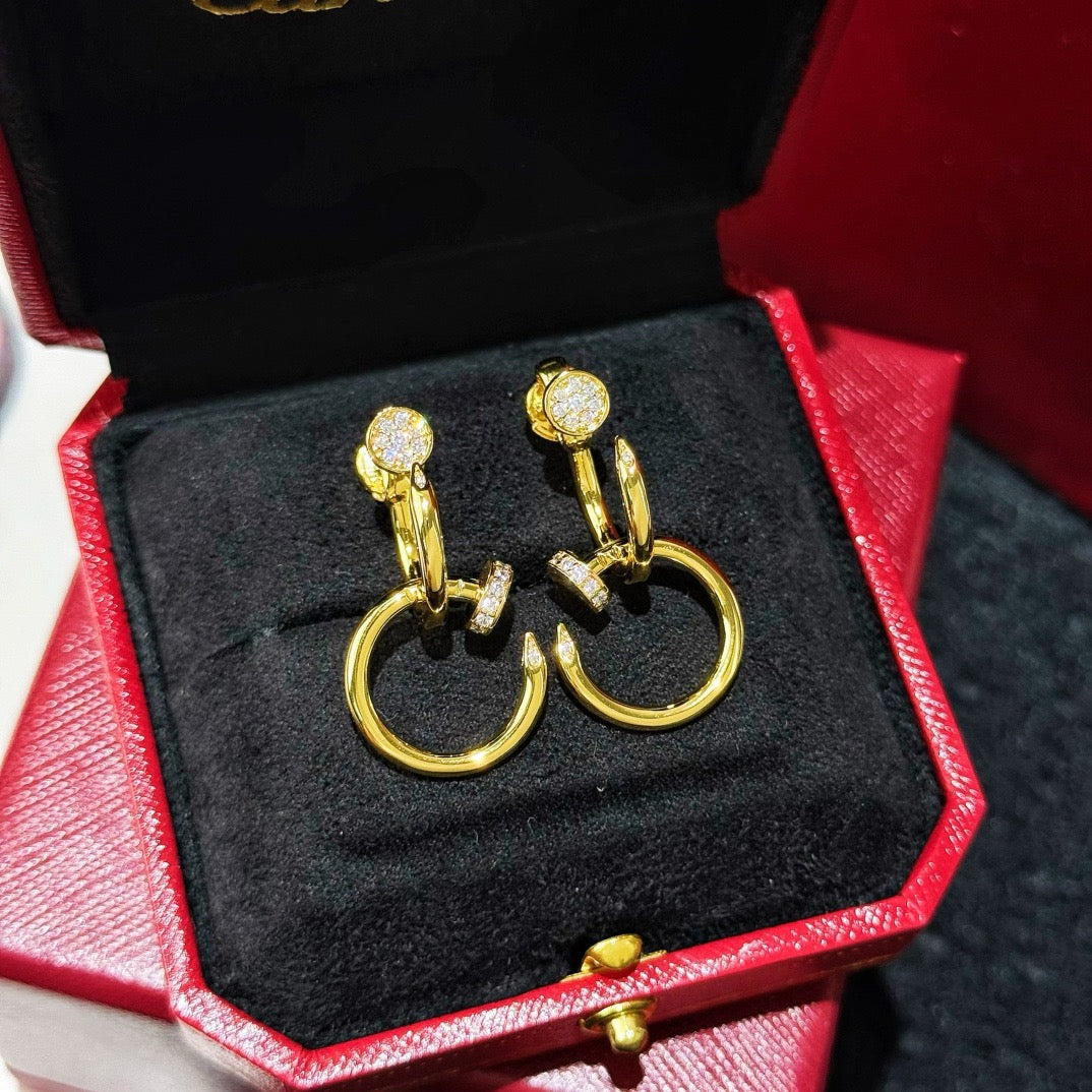 JW1011 Cartier, Juste un Clou Earrings Double