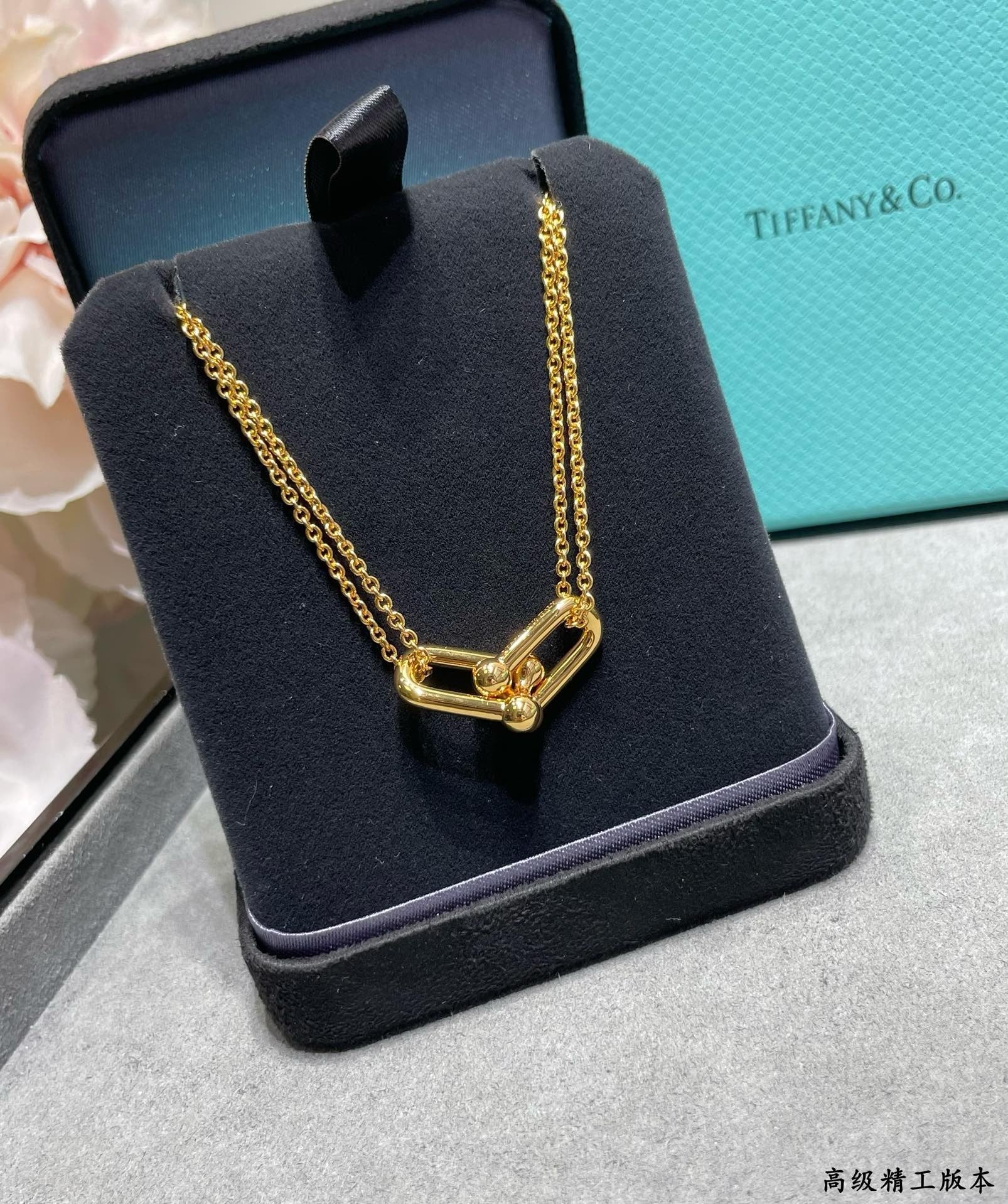 JW963 Tiffany & Co Large Double Link Pendant