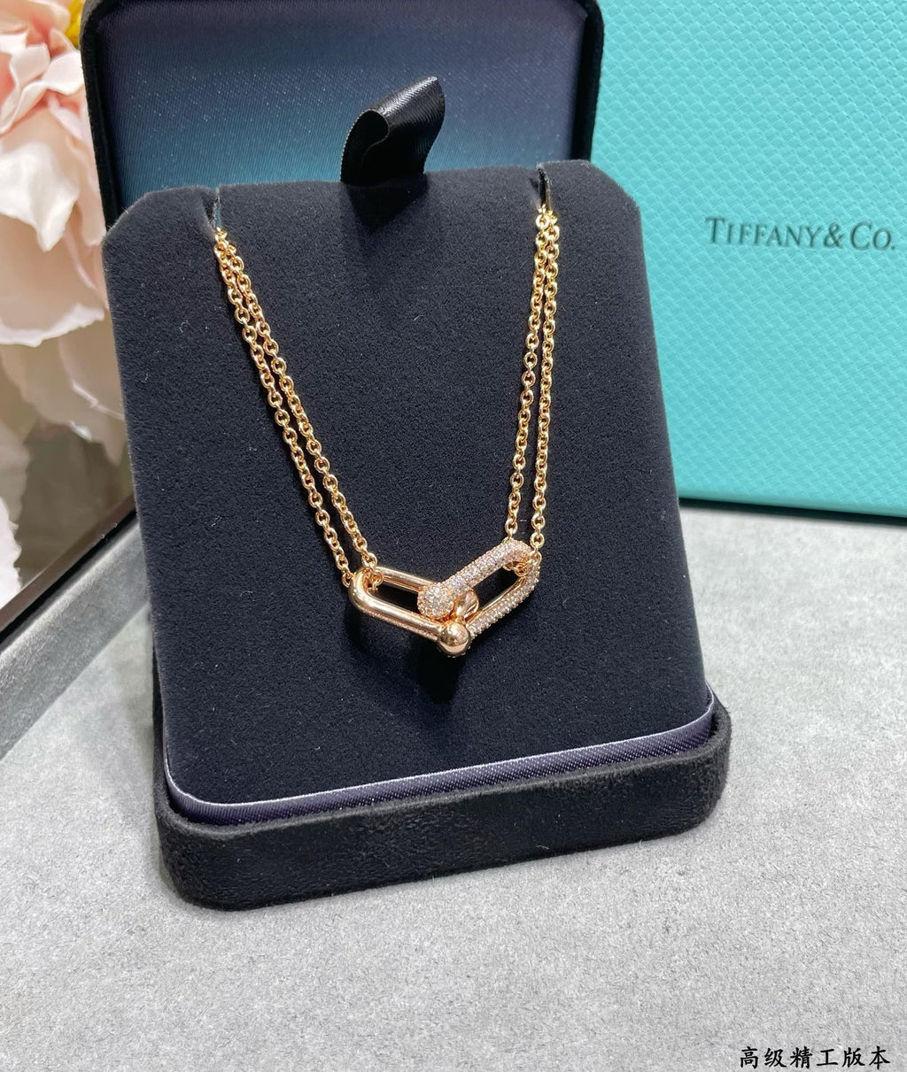 JW964 Tiffany & Co Large Double Link Pendant