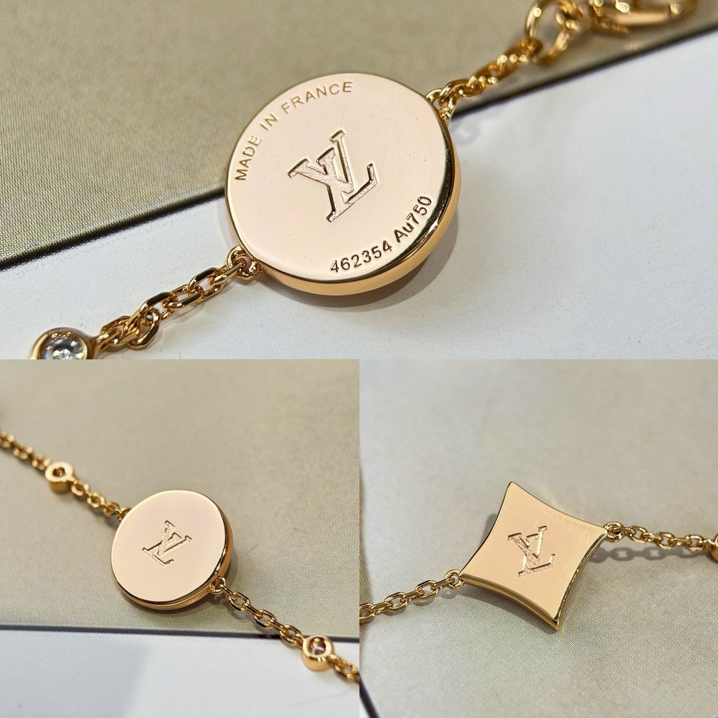 JW1018 LV Color Blossom BB Sun Ear Stud/Bracelet, Pink Gold and Cornelian