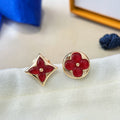 JW1018 LV Color Blossom BB Sun Ear Stud/Bracelet, Pink Gold and Cornelian